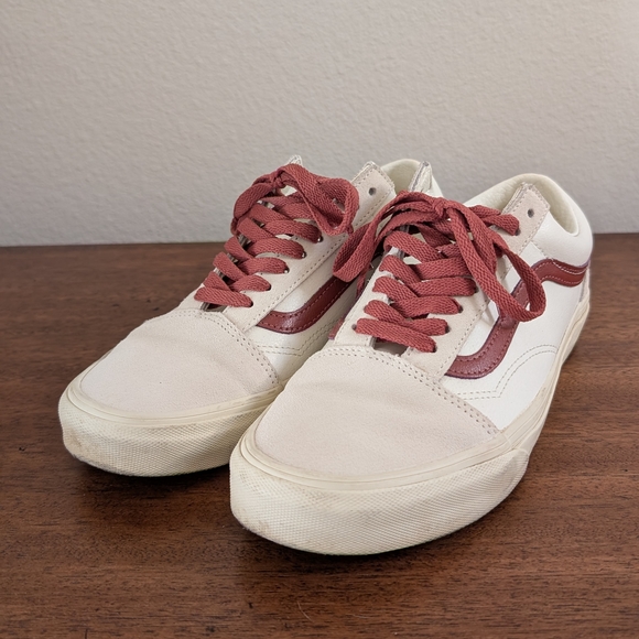 Vans Old Skool White Leather Sneakers - Picture 1 of 9